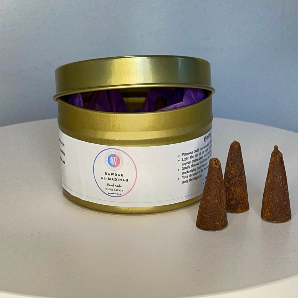 Rawdah Al- Madinah Incense cones & Mosque Warmer Set