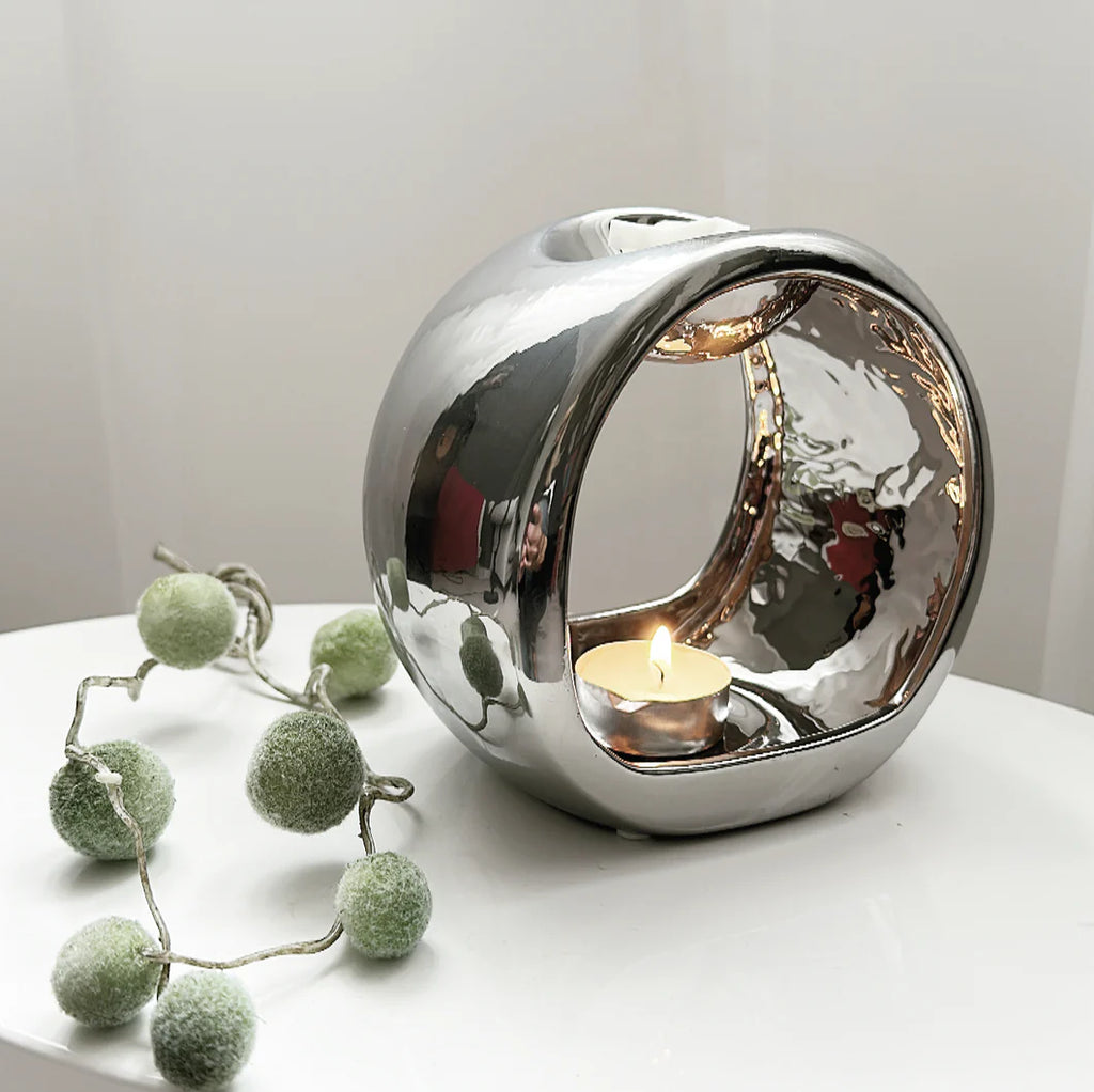 Porto Ceramic Wax Warmer - Chrome