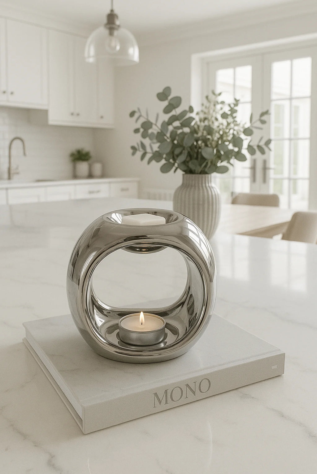 Porto Ceramic Wax Warmer - Chrome